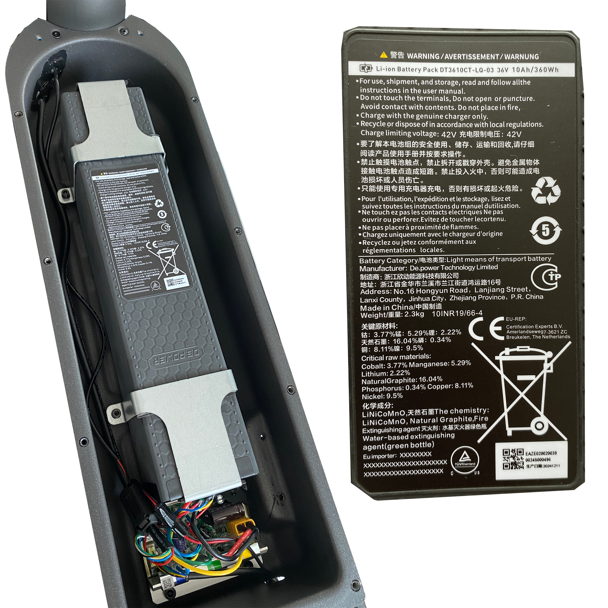 Original Akku / Batterie für Xiaomi Electric Scooter Elite (36V, 10Ah, 360Wh)-3