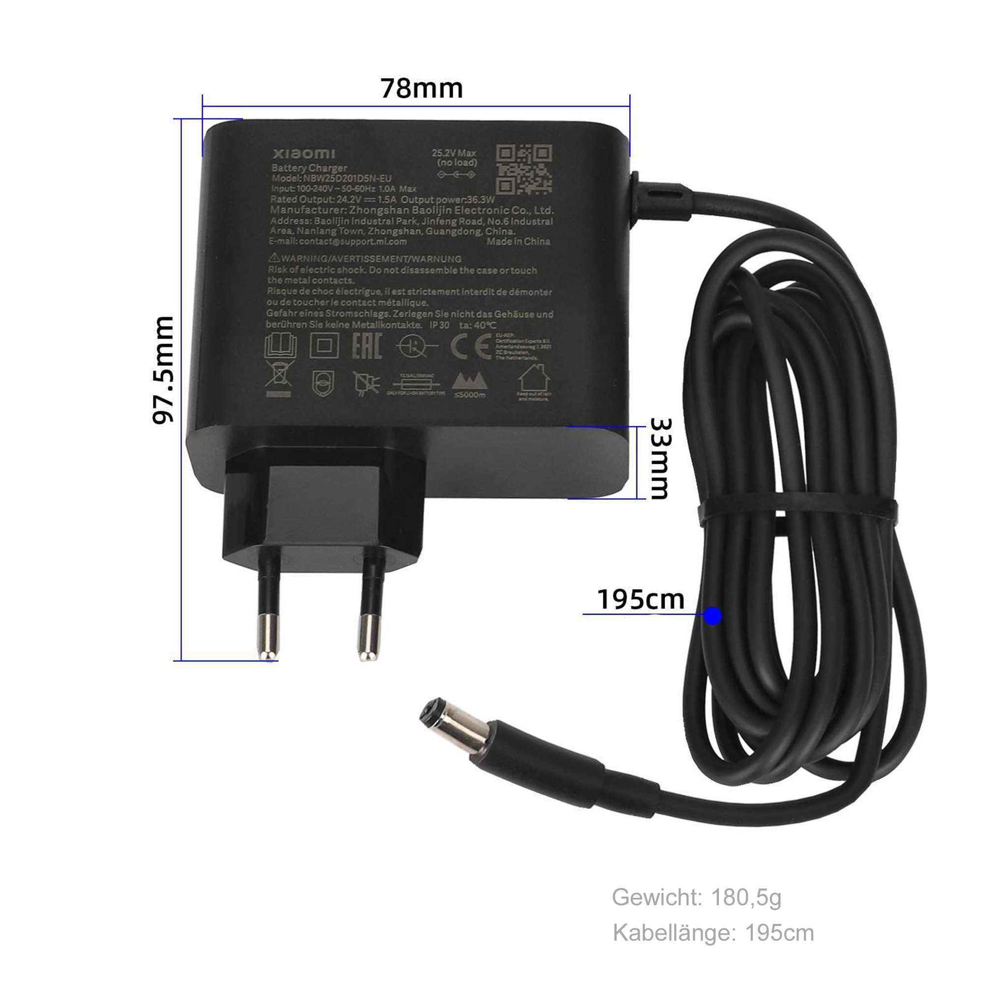 Original Ladegerät für Xiaomi Electric Scooter 4 Lite (2nd Gen)-1