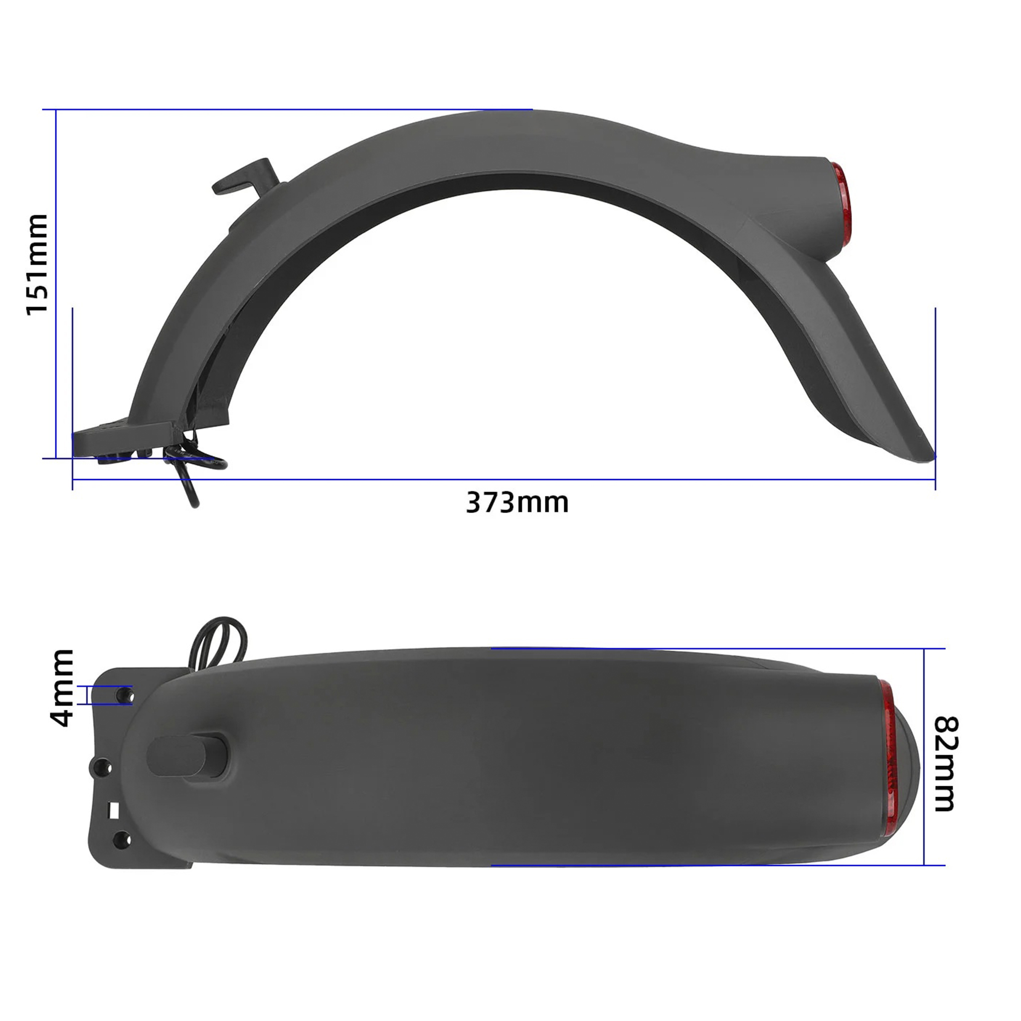 Original Schutzblech hinten inkl. Rücklicht XIAOMI Electric Scooter 5 Plus-4